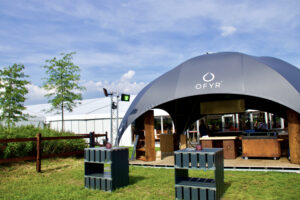 Tent with grilling hood Tent with grilling hood